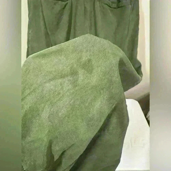 Banana republic olive green sleeveless wide leg jumpsuit pockets zip up size 6 - Picture 12 of 12